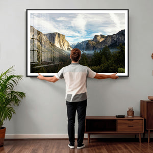 Yosemite Valley Mountain Wall Art Canvas Print, Granite