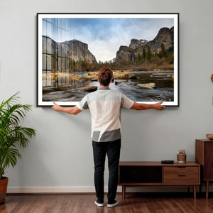 Yosemite Valley Mountain Landscape Wall Art Canvas Print,