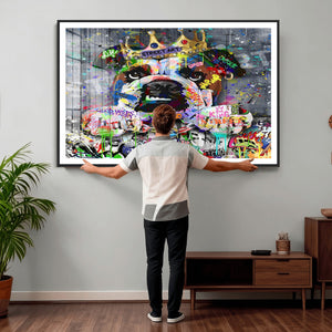 Graffiti Dog Wall Art Decor for Teen Bedroom - Abstract