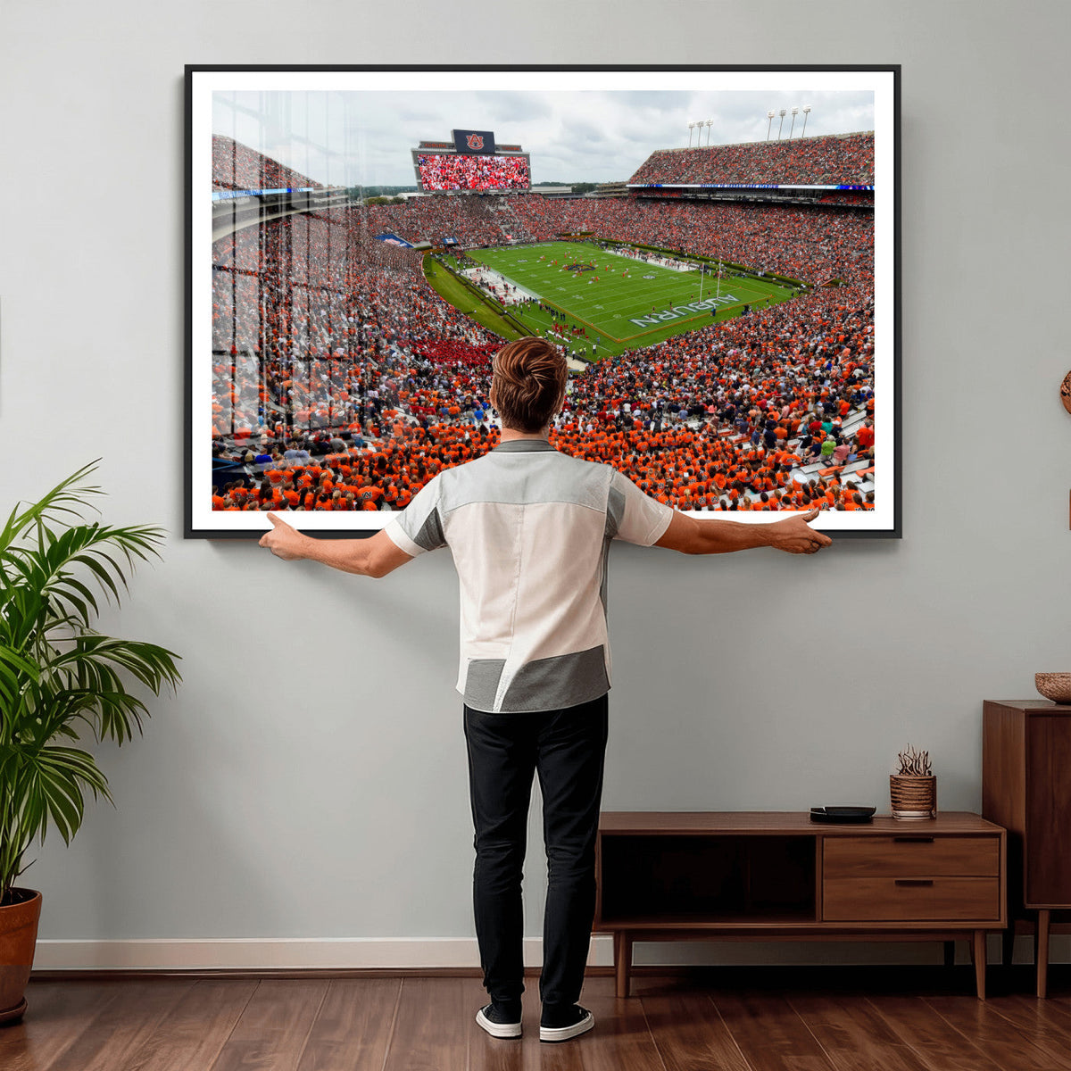 Auburn Stadium Wall Art Canvas Print, Jordan Hare Stadium