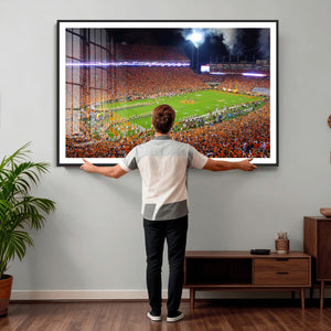 Clemson Football Stadium Wall Art Canvas Print, College
