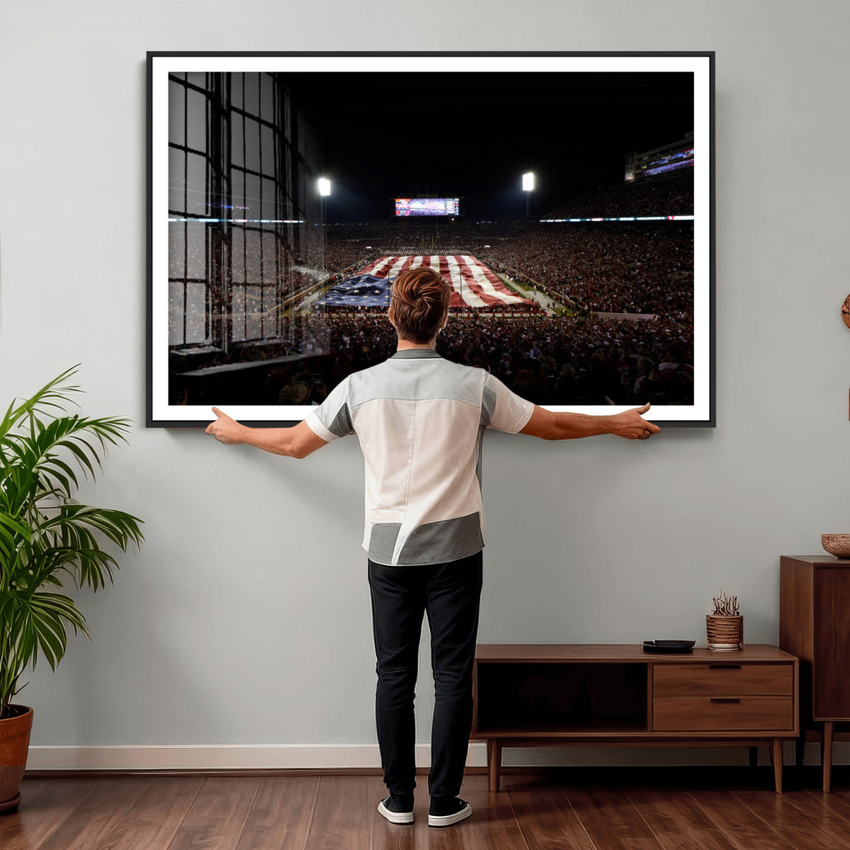 Oklahoma Memorial Stadium Wall Art Canvas Print – Oklahoma