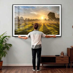 Sheep Wall Art Canvas Print – Rural Farm Animal Artwork
