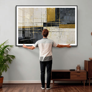 Geometric Abstract Wall Art Canvas Print