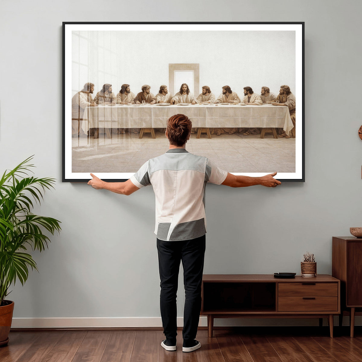 The Last Supper Wall Art Canvas Print, Jesus Christ Biblical