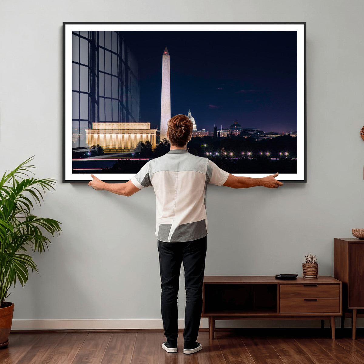 Washington White House Skyline Wall Art Canvas Print –