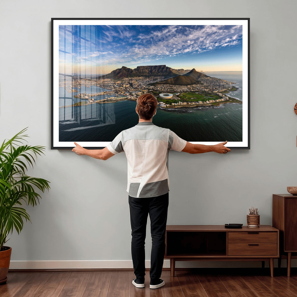 Cape Town Wall Art Canvas Print – Table Mountain Coastal