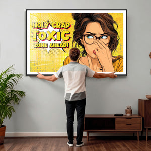 Pop Art Print Bathroom Sign Wall Art Canvas Print — Funny