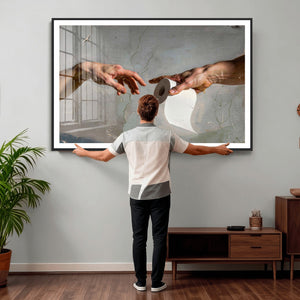Funny Bathroom Wall Art Canvas, Creation of Toilet Paper