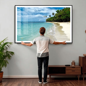 Puerto Rico Beach Paradise Wall Art – Tropical Coastal Print