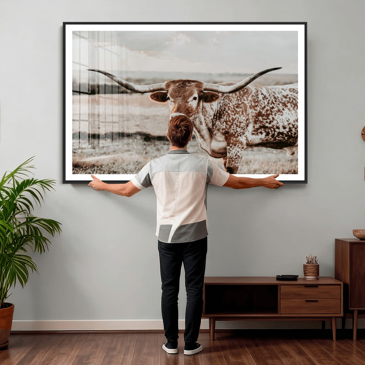 Texas Longhorn Canvas Wall Art Print – Majestic Western