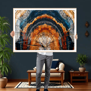 Abstract Wood Grain Canvas Print, Tree Ring Pattern Wall