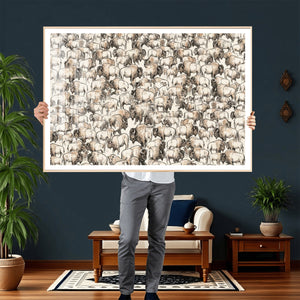 American Bison Canvas Print - Abstract Buffalo Wall Art