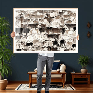 Abstract Texas Longhorn Print - Longhorn Herd Print for