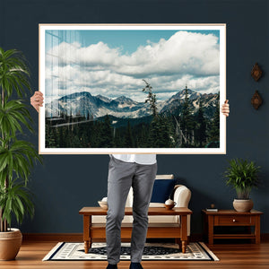 Mountain Forest Wall Art Canvas Print, Alpine Pine Tree
