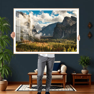 Yosemite Valley River Wall Art Canvas Print