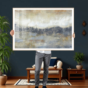 Abstract Neutral Landscape Painting Wall Art