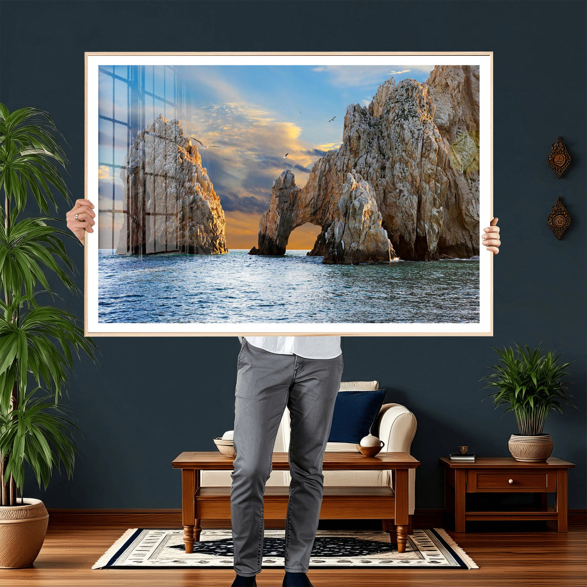 The Arch Cabo San Lucas Ocean Arch Wall Art Canvas Print,