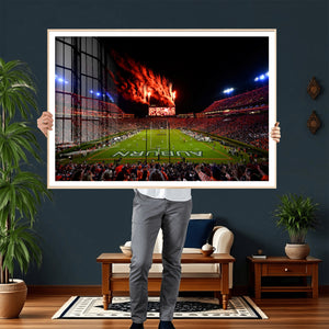 Auburn Stadium Wall Art Canvas Print, College Football Night