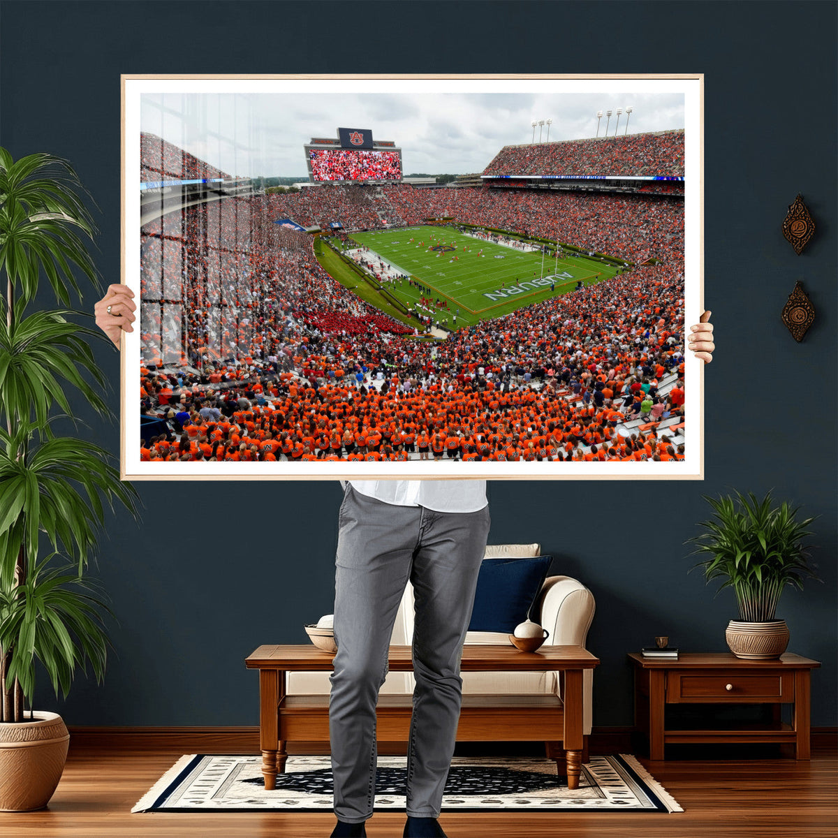 Auburn Stadium Wall Art Canvas Print, Jordan Hare Stadium