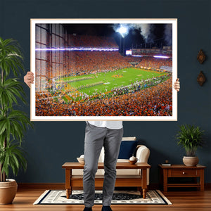 Clemson Football Stadium Wall Art Canvas Print, College