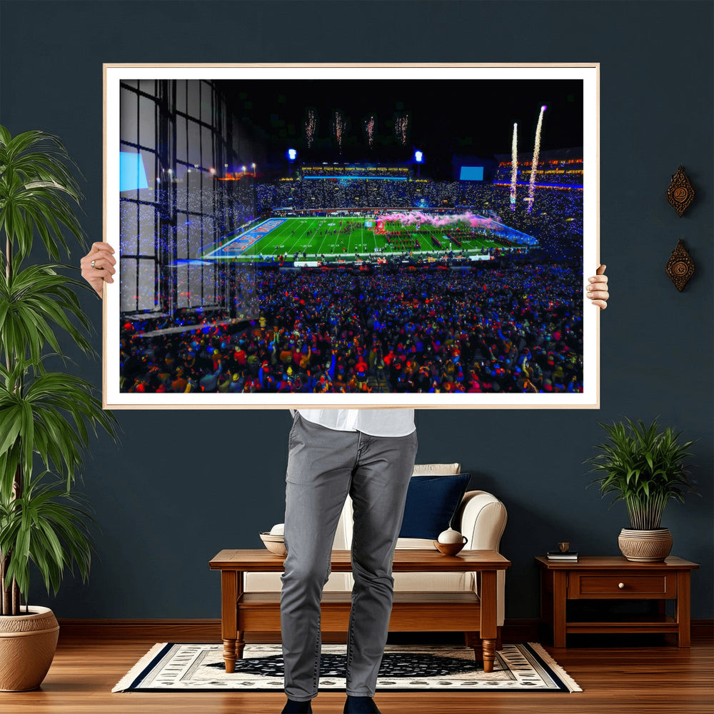 Ole Miss Rebels Vaught Hemingway Stadium Wall Art Canvas