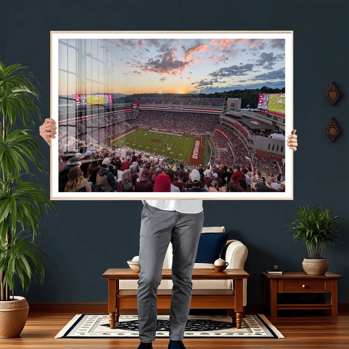 Donald W. Reynolds Razorback Stadium Wall Art Canvas Print –