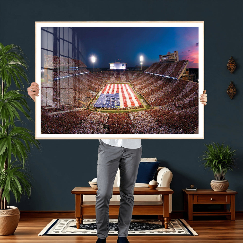 Oklahoma Memorial Stadium Wall Art Canvas Print – Oklahoma