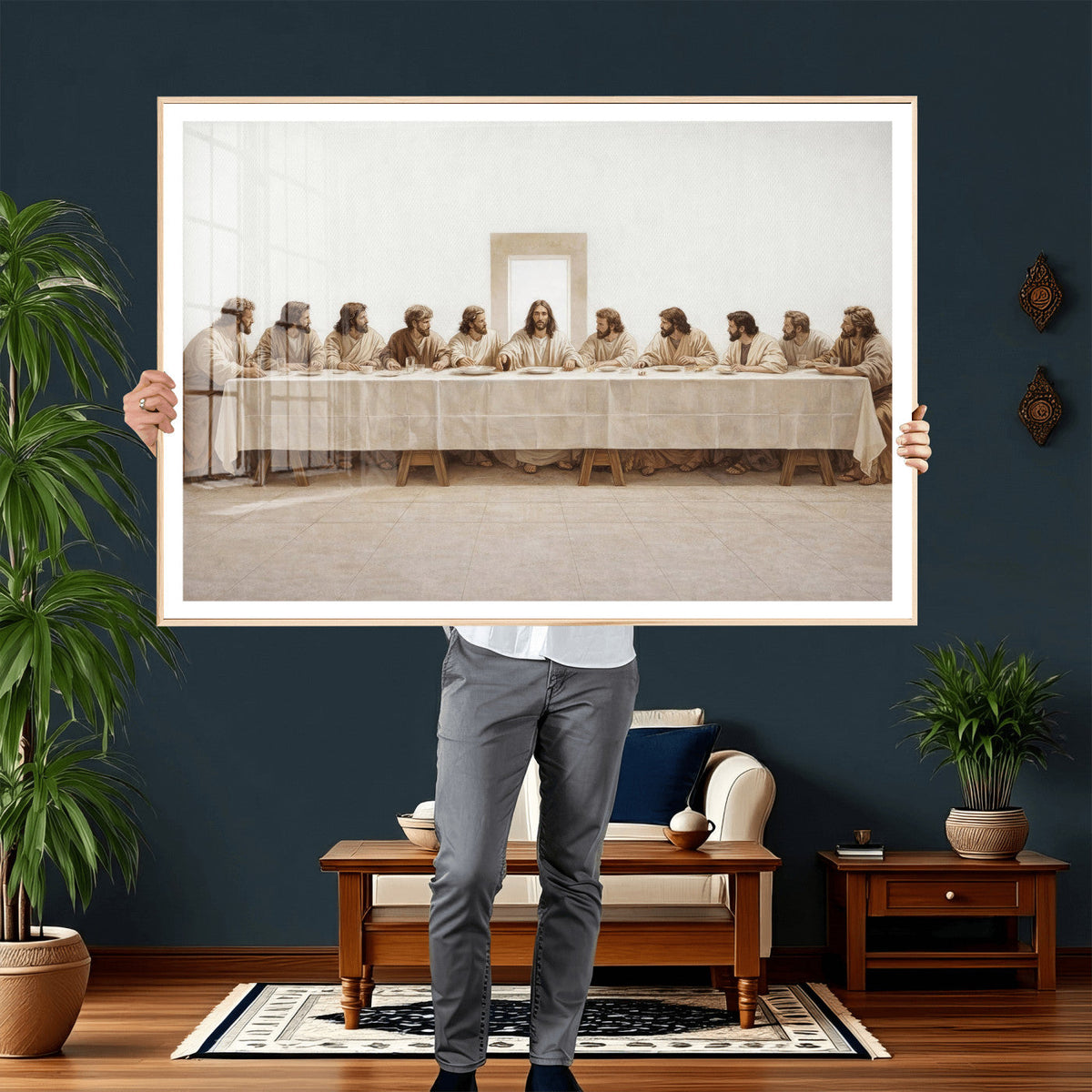 The Last Supper Wall Art Canvas Print, Jesus Christ Biblical