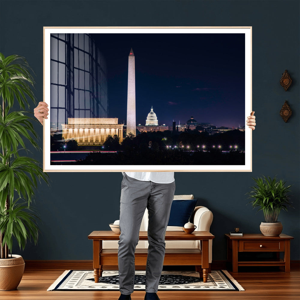 Washington White House Skyline Wall Art Canvas Print –