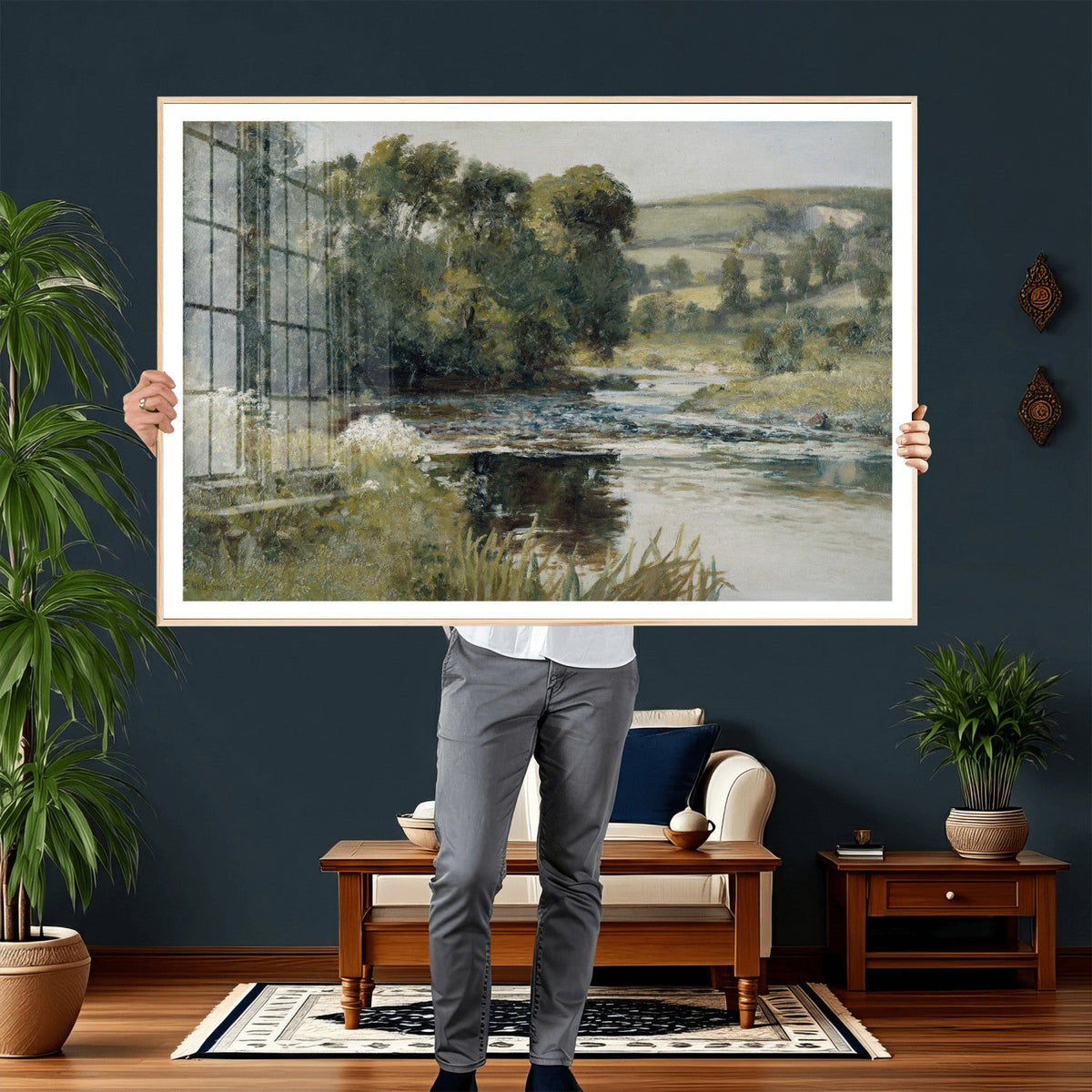 Streamside by Edward Mitchell Bannister Wall Art Canvas