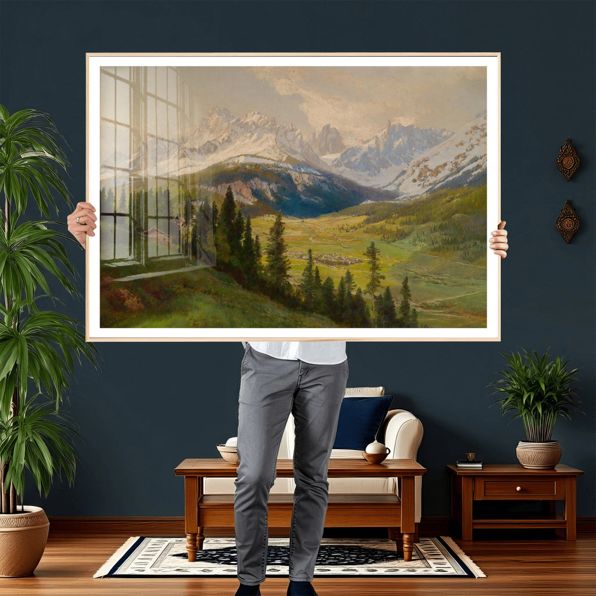 Konrad Petrides View from Mount Helm Canvas — Austrian