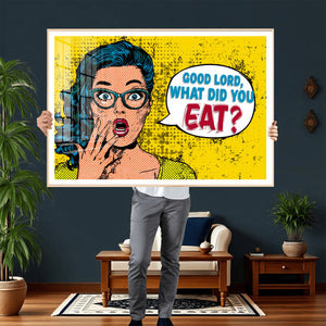 Pop Art Print Bathroom Sign Wall Art Canvas Print — Funny
