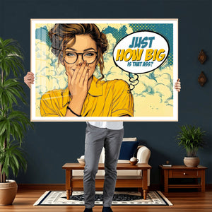 Pop Art Print Bathroom Sign Wall Art Canvas Print — Funny