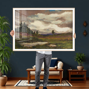 Gustav Macoun Heathland Canvas Print, Czech Landscape Oil