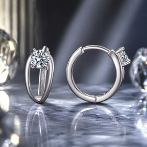 925 Sterling Silver 0.40 Carat Moissanite Earrings for Women