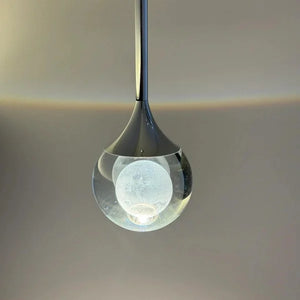 Minimalist Clear Glass Pendant Light Hanging Ceiling Fixture