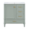 Bathroom Vanity, Modern Bathroom Cabinet With Sink Combo Set, Bathroom Storage Cabinet With A Soft Closing Door And 3 Drawers, Solid Wood Frame