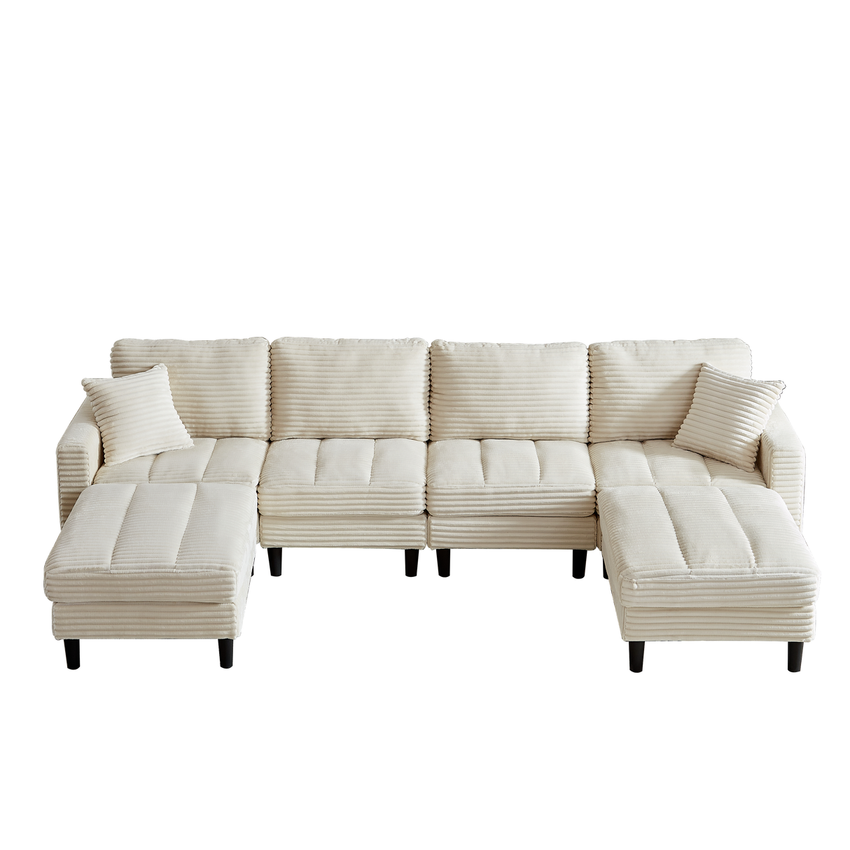 The Beverly Corduroy U-Shaped Sectional Sofa