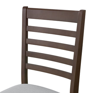 Upholstered Armless Chairs With High Ladder Back