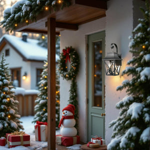 Black Outdoor Wall Lantern 2-Light