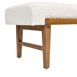 Billie - Modern Telephone Bench With Sliding Shelf - Ivory White