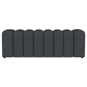 Summer Fabric Upholstered Tufted Accent Bench Charcoal