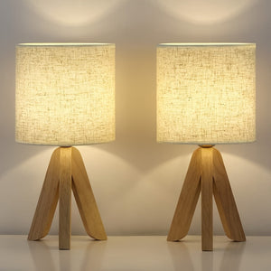 Cute Tripod Table Lamp with Fabric Shade for Desk Bedroom Dorm or Nightstand