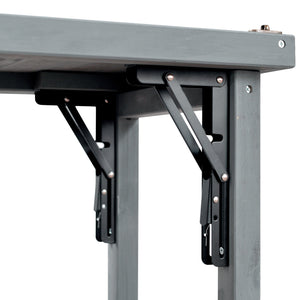 K&K 78.3' Outdoor Kitchen Island with Foldable Grill Table