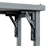 K&K 78.3' Outdoor Kitchen Island with Foldable Grill Table