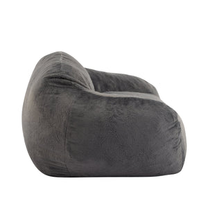 Sezze Indoor Bean Bag Chair with Gray Faux Fur