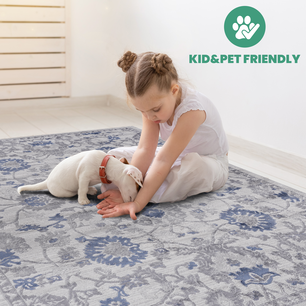 NAAR MARFI Collection Oriental Non-Shedding and Stain Resistant Area Rug