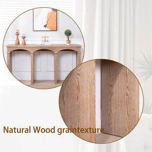 Rustic Archway Console Table – 60" Long Entryway Table with Decorative Arched Legs