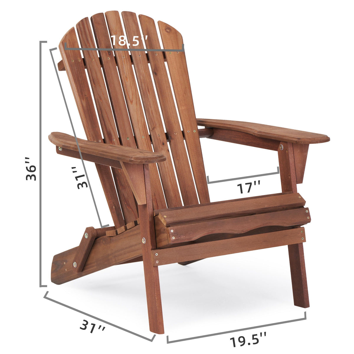 Lounge Patio Chair For Garden Outdoor Wooden Folding Adirondack Chair (Set of 2) Solid Cedar Wood Lounge Patio Chair For Garden